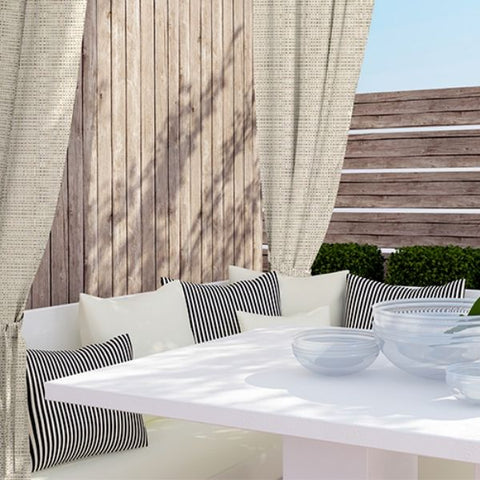 Sunbrella® Tab Top Outdoor Curtain | Linen Collection